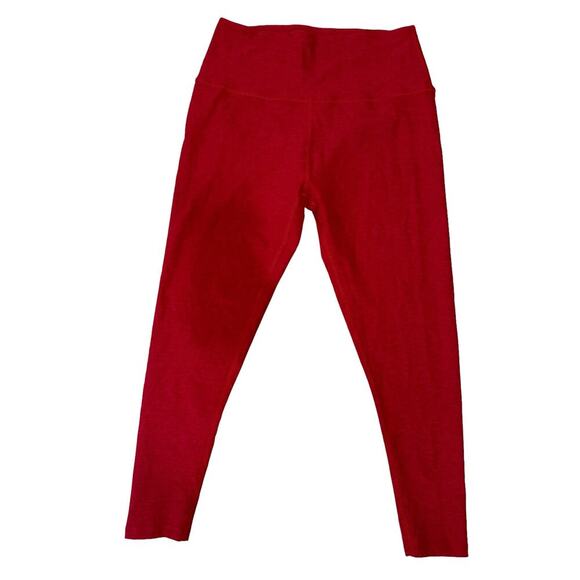 Beyond Yoga Spacedye Caught In Leggings Midi High Waisted Red Heather Size XL - Picture 4 of 12